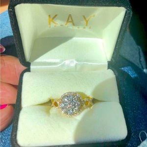 Chocolate diamond ring women’s wedding band set, mens wedding band